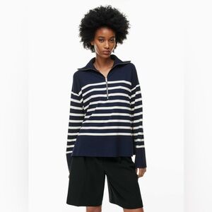 Aritzia Babaton New Overseas Merino Wool Sweater Zip Cardigan